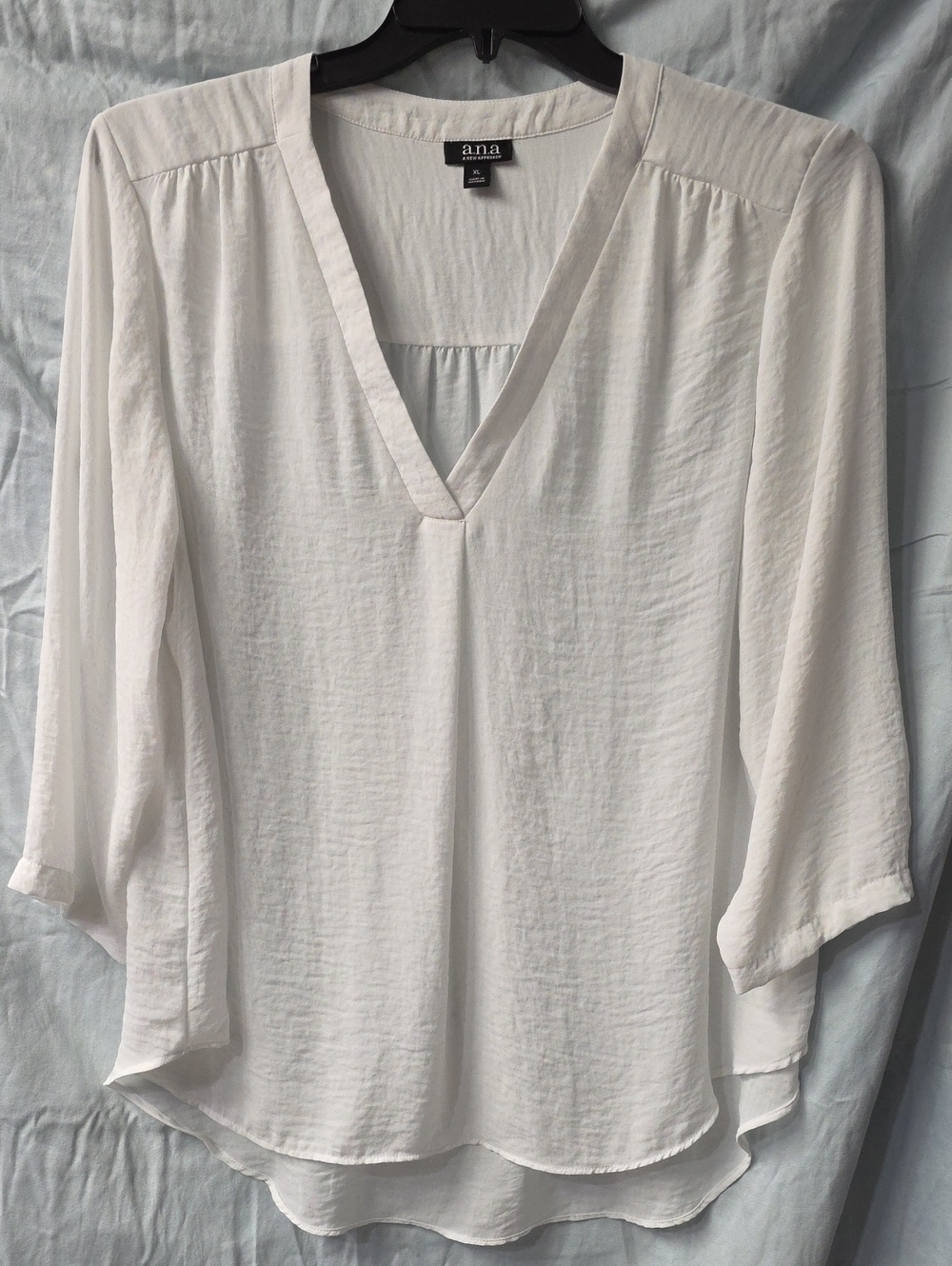 a.n.a XL White Textured Tunic